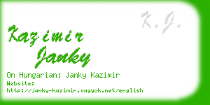 kazimir janky business card